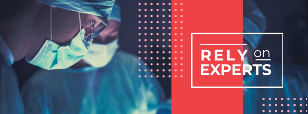 Ontwerpsjabloon van Facebook cover van Rely on experts Quote with surgeons