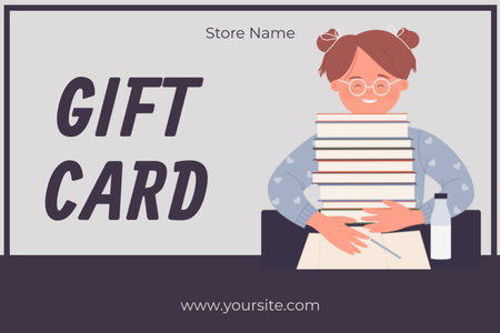 Textbooks Sale in Bookstor Gift Certificate Design Template