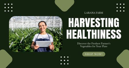 Healthy Organic Farm Offer Facebook AD Design Template