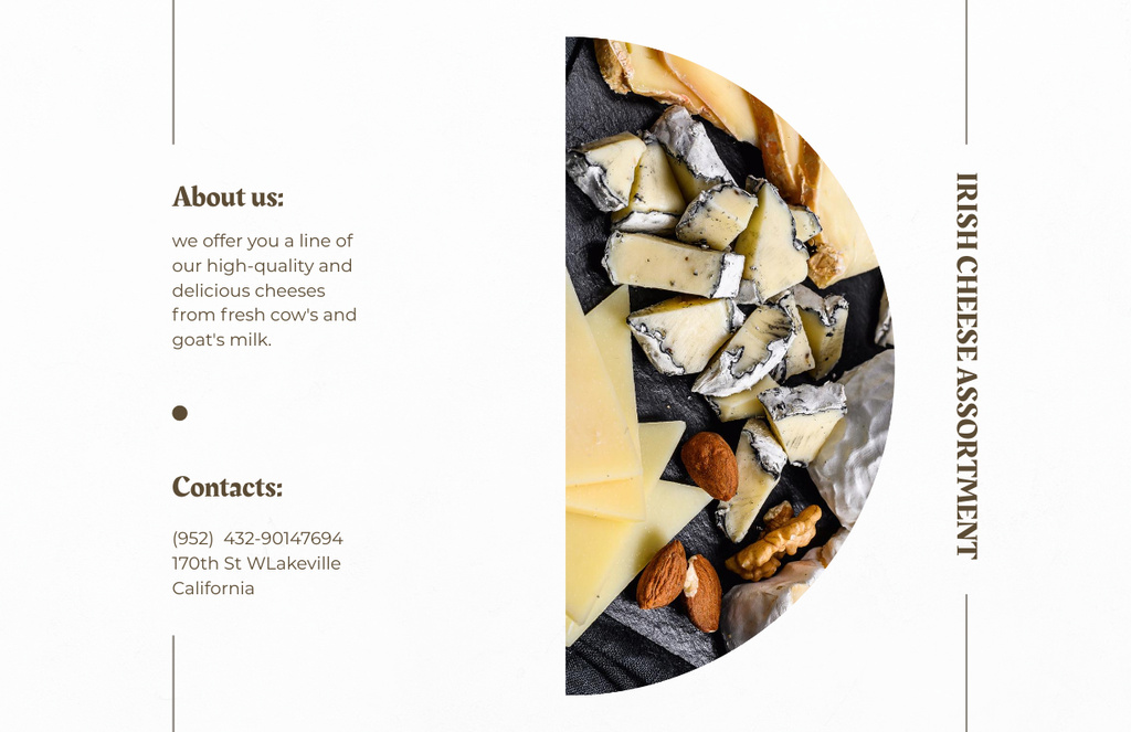 Szablon projektu Gift Basket of Noble Cheeses Sale Offer Brochure 11x17in Bi-fold