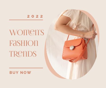 Fashion Ad with Stylish Bag Large Rectangle Design Template