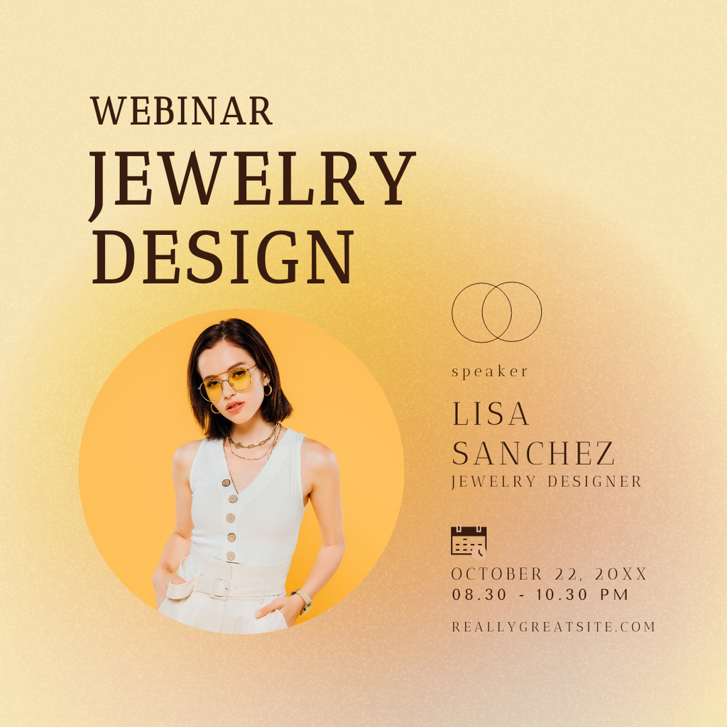 Jewelry Design Webinar Announcement Instagram tervezősablon