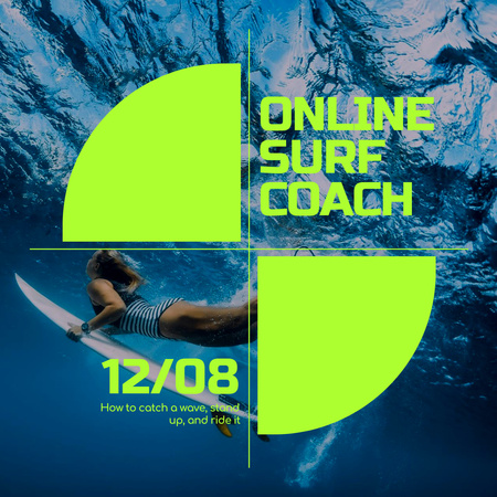 Designvorlage Surf Coaching Offer für Instagram