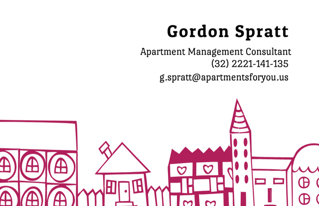 Apartment Manager Services Business Card 85x55mm Tasarım Şablonu