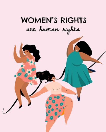 Template di design Potenziare i diritti delle donne Poster 16x20in