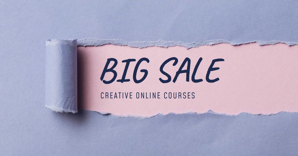 Creative Online Courses Offer Facebook ADデザインテンプレート