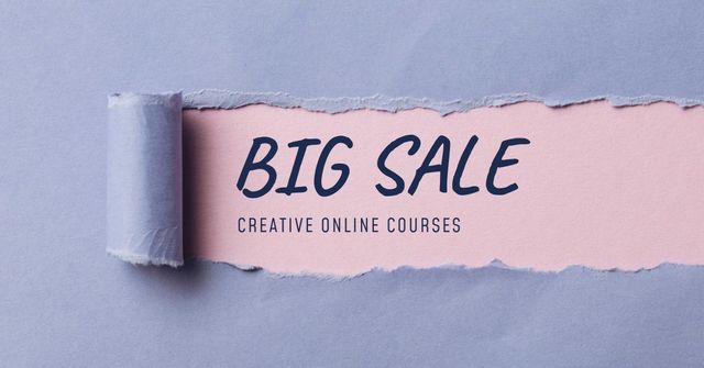 Creative Online Courses Offer Facebook AD tervezősablon
