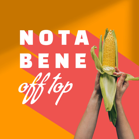 Fresh Corn in Hands Album Cover Design Template