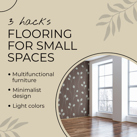Modèle de visuel Perfect Set Of Flooring Tips For Small Spaces - Animated Post