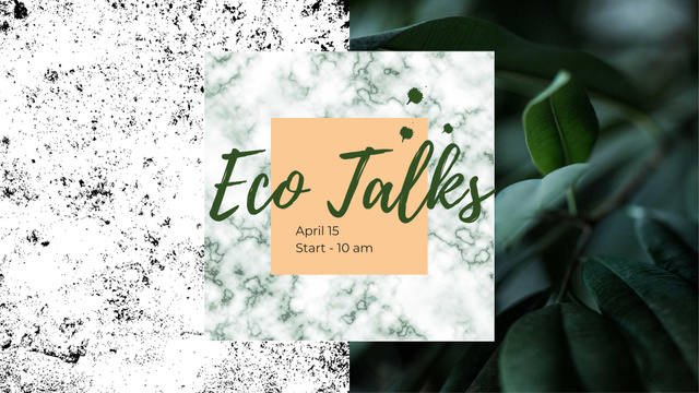 Eco Event Announcement with Green Plant FB event cover – шаблон для дизайну