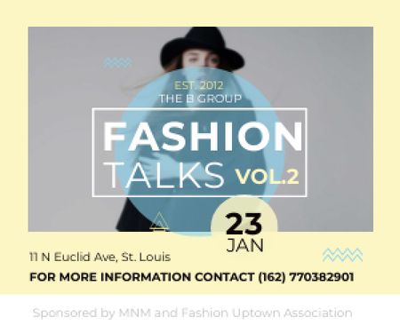 Fashion talks poster Medium Rectangle Design Template
