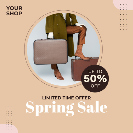 Spring Collection Discount Announcement Instagram AD – шаблон для дизайна