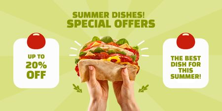 Summer Offers of Tacos Twitter Design Template