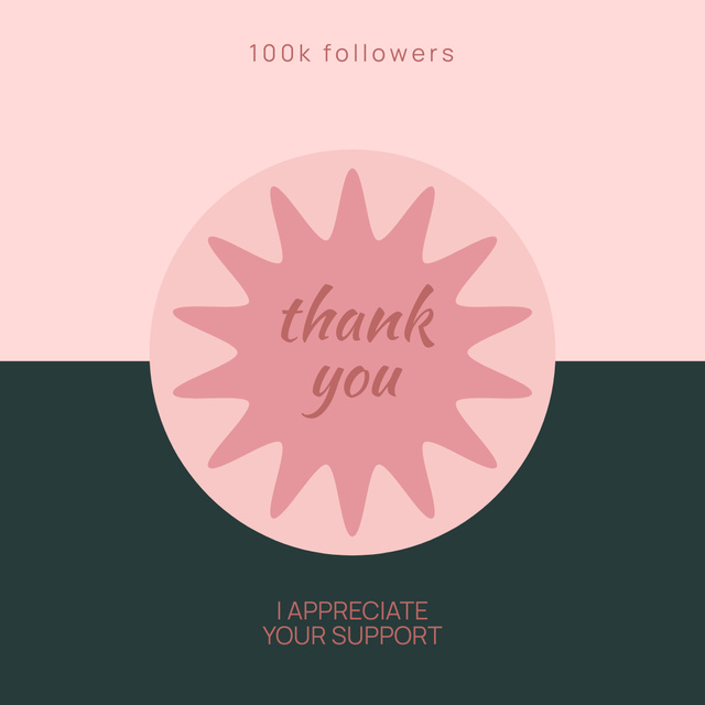 I Appreciate Your Support Instagramデザインテンプレート