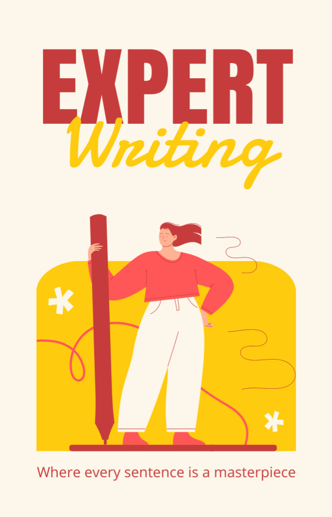 Expert Level Writing Service With Slogan Offer IGTV Cover Πρότυπο σχεδίασης
