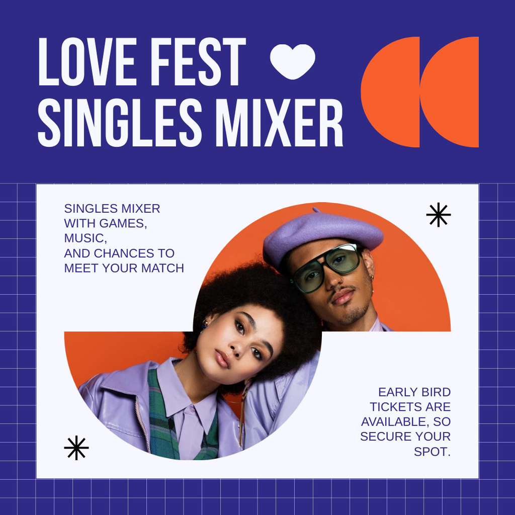 Designvorlage Love and Matchmaking Fest Promo für Instagram