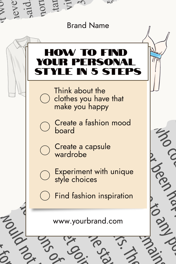 Ontwerpsjabloon van Pinterest van Dressing Tips On Finding Personal Style