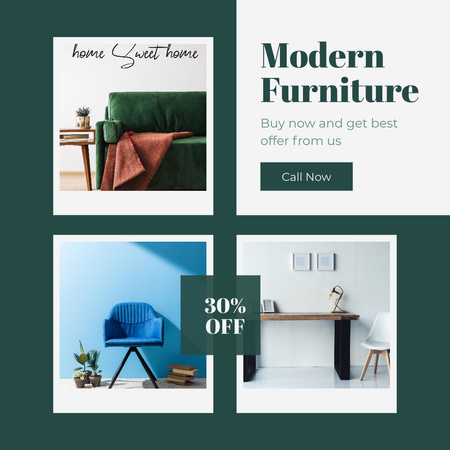 Advertising Modern Home Furniture Instagram Design Template