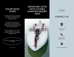 Yacht Rent Offer with Smiling Woman