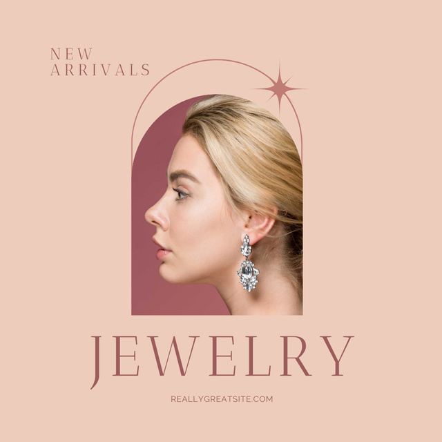 New Earrings Promotion  Instagram tervezősablon