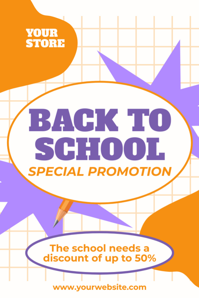 Back to School Special Promotion For Stuff With Discounts Tumblr Šablona návrhu