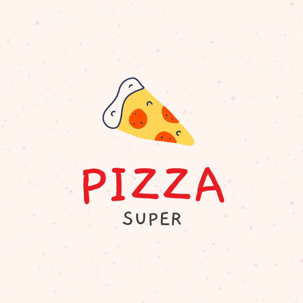Emblem of Cafe or Pizzeria Logo Design Template