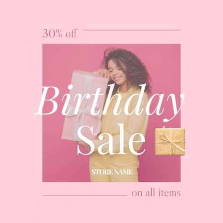 Platilla de diseño Huge Birthday Sale Event Announcement Instagram