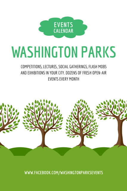 Enjoyable Park Event Promotion Monthly Postcard 4x6in Vertical Design Template