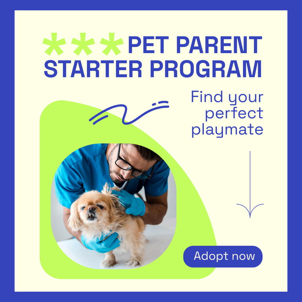 Perfect Canine Playmates to Adopt Instagramデザインテンプレート