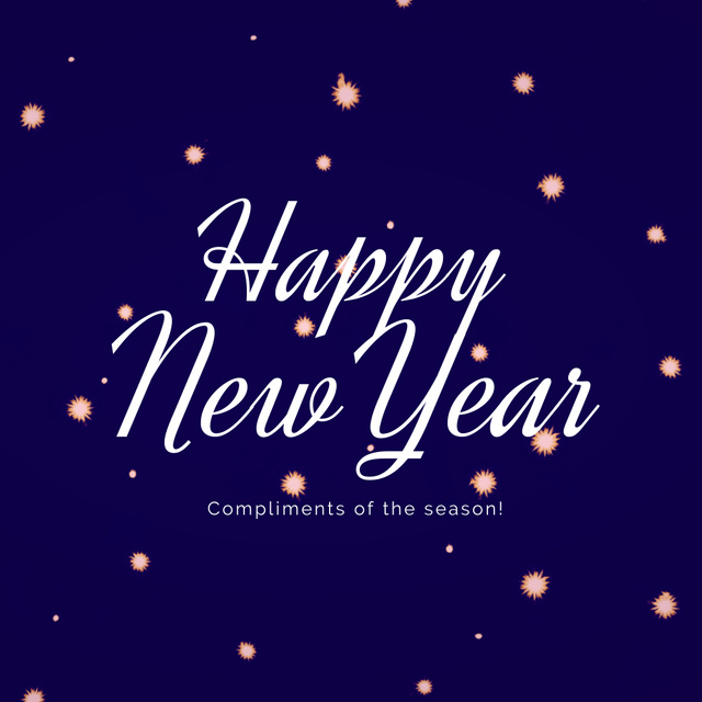 Ontwerpsjabloon van Social media van New Year Holiday Greeting