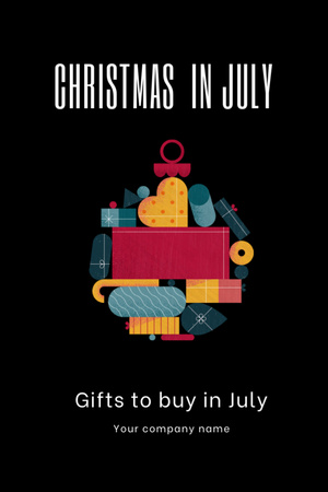  Celebrating Christmas in July Flyer 4x6in – шаблон для дизайна