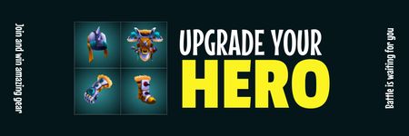 Game Characters Upgrade Email headerデザインテンプレート