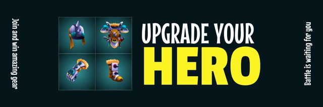 Game Characters Upgrade Email header Design Template