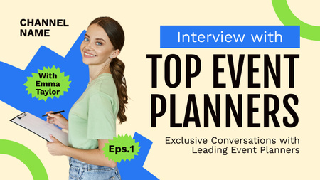 Interviews with Top Event Planners Youtube Thumbnail Design Template