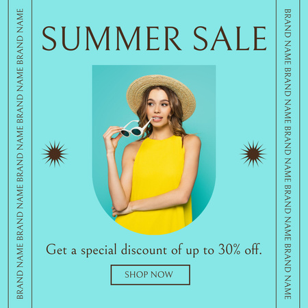 Summer Offer of Clothes and Accessories Instagram – шаблон для дизайну