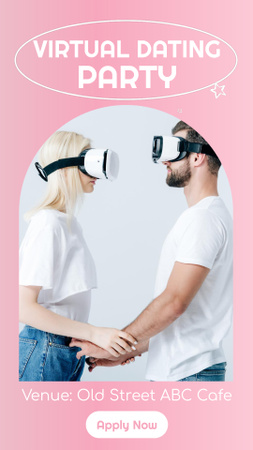 Dating in Virtual Reality Instagram Video Story Πρότυπο σχεδίασης