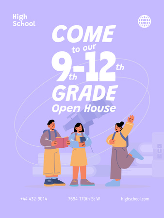 School Apply Announcement Poster US Design Template
