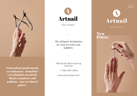 Nail Studio Services Offer Brochure Design Template
