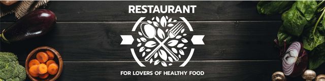 Restaurant for lovers of healthy food Twitterデザインテンプレート