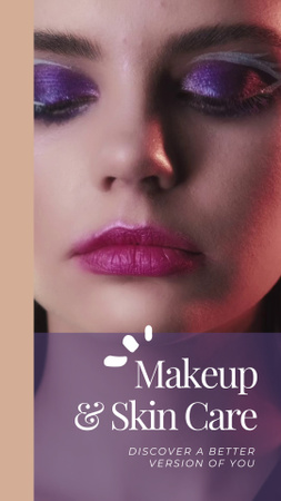 Modèle de visuel Bright Makeup And Skin Care Offer - TikTok Video