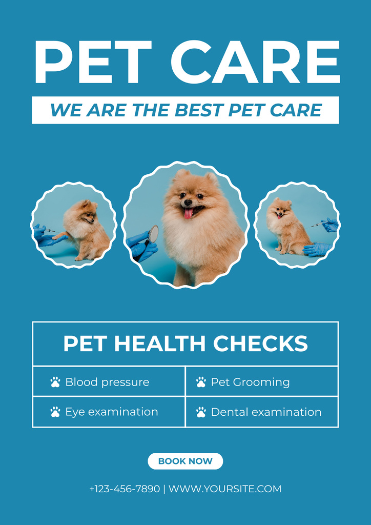Medical Care of Animals Poster tervezősablon