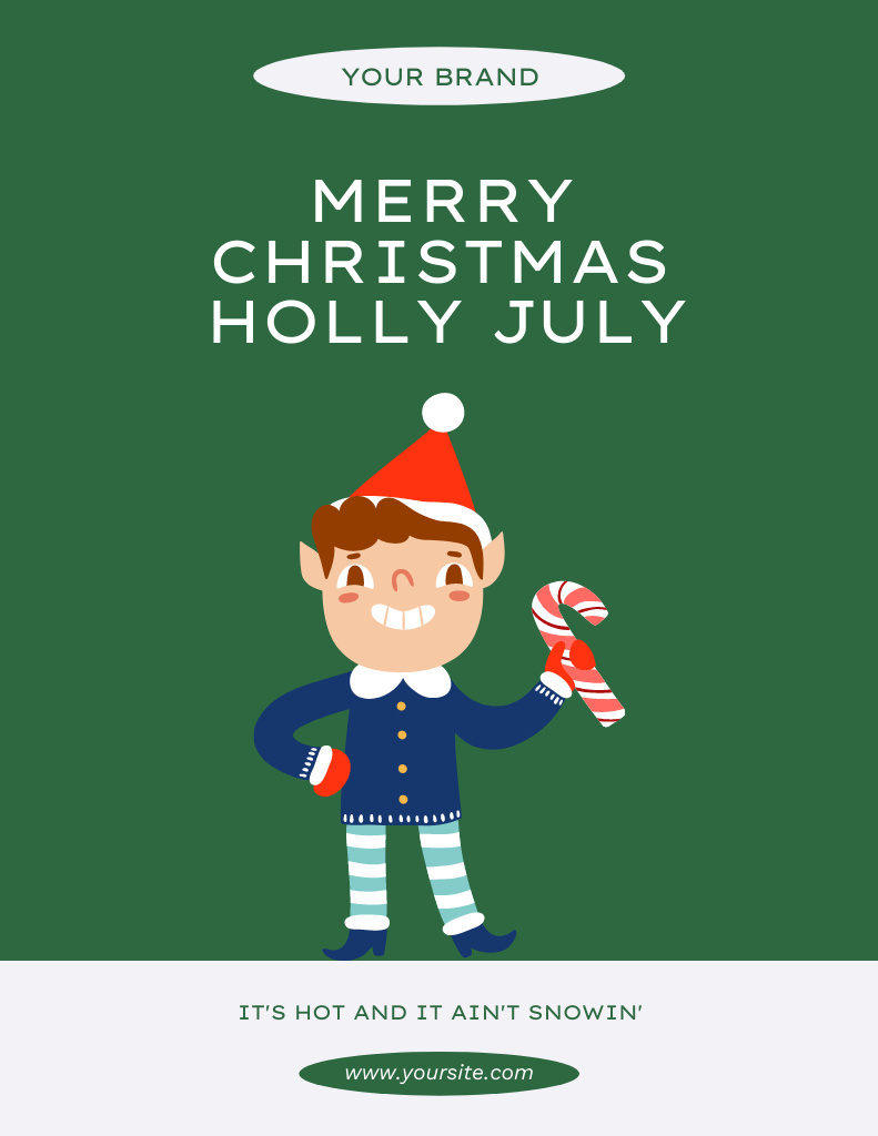Modèle de visuel Christmas in July Festive Offers - Flyer 8.5x11in