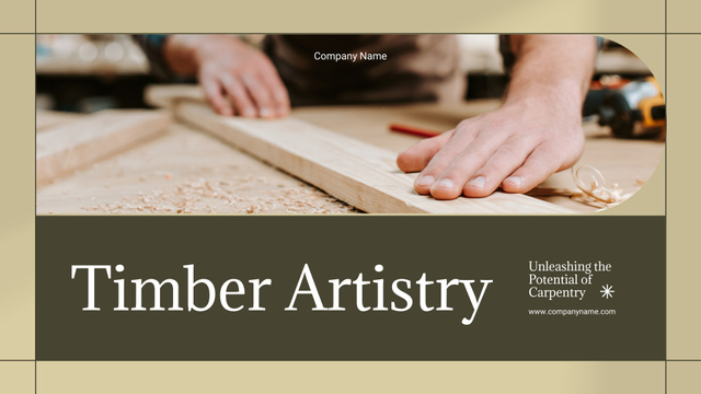 Carpentry and Woodworking Artistry Presentation Wide Design Template