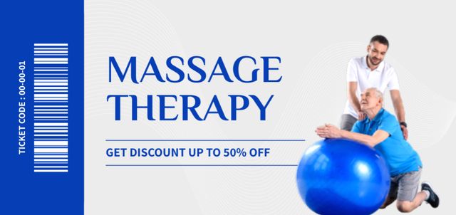 Sport Massage Therapy Offer at Half Price Coupon Din Largeデザインテンプレート