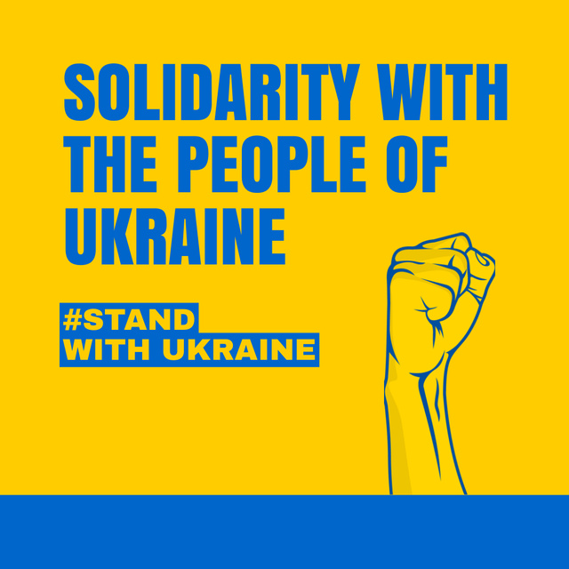 Plantilla de diseño de Show Solidarity with Ukraine Instagram 