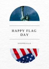 USA National Flag Day Greeting With Liberty Statue
