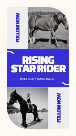 Promoting Rising Riding Star In Equestrian Sport Instagram Story Design Template