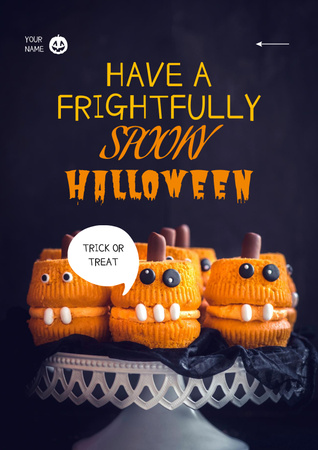 Halloween's Funny Decorative Pumpkins Poster Design Template