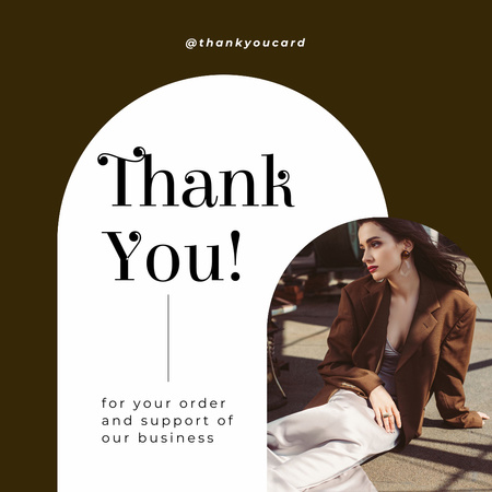 Platilla de diseño Thank You For Supporting Business Instagram