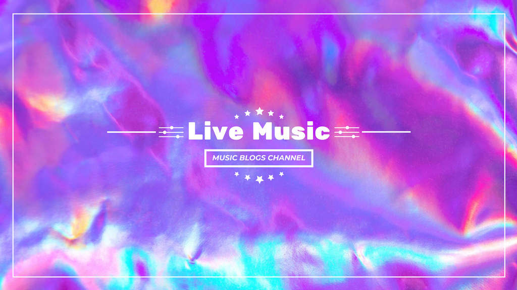 Designvorlage Live Music Blog Promotion für Youtube